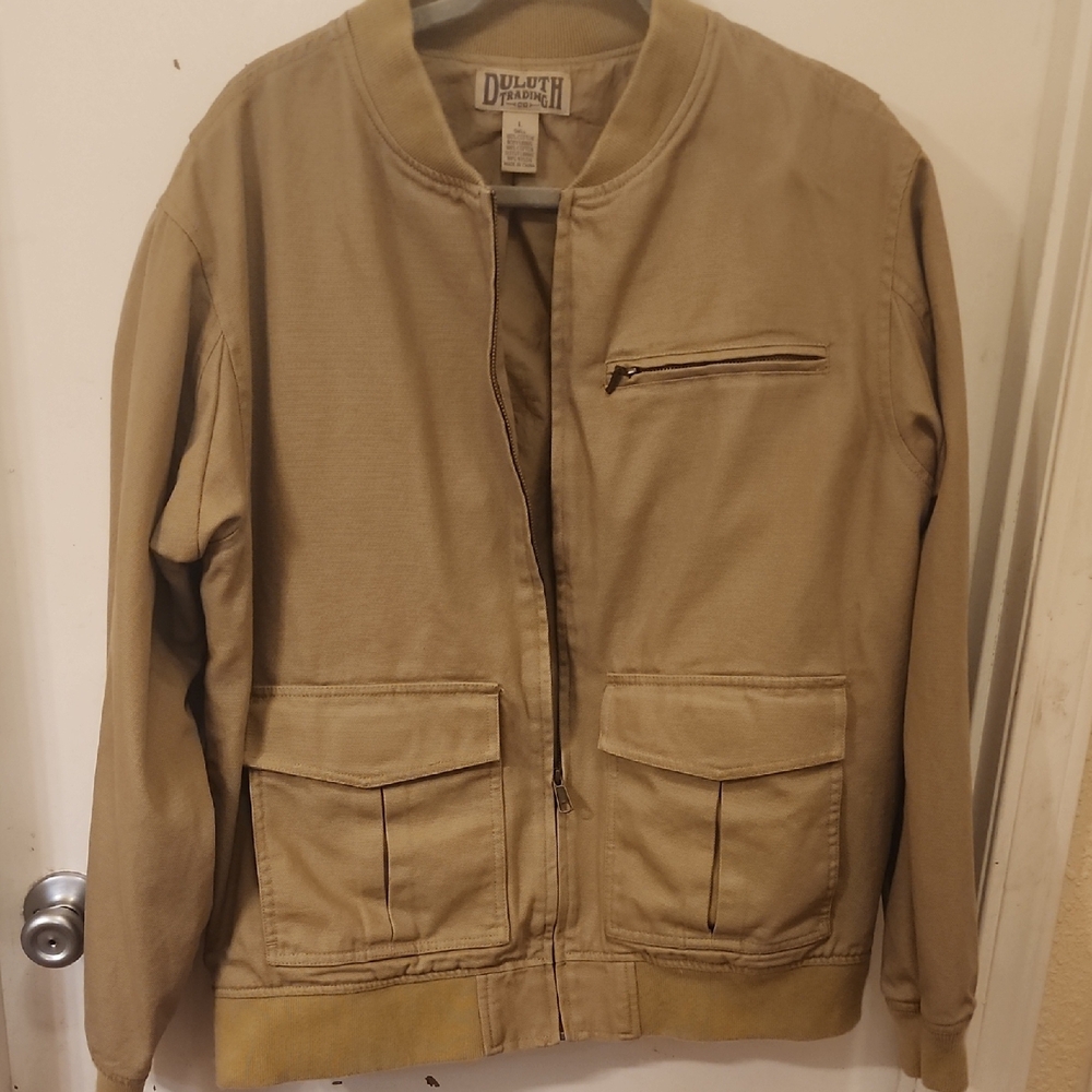Duluth Trading Co Tan Lightweight Utility Jacket